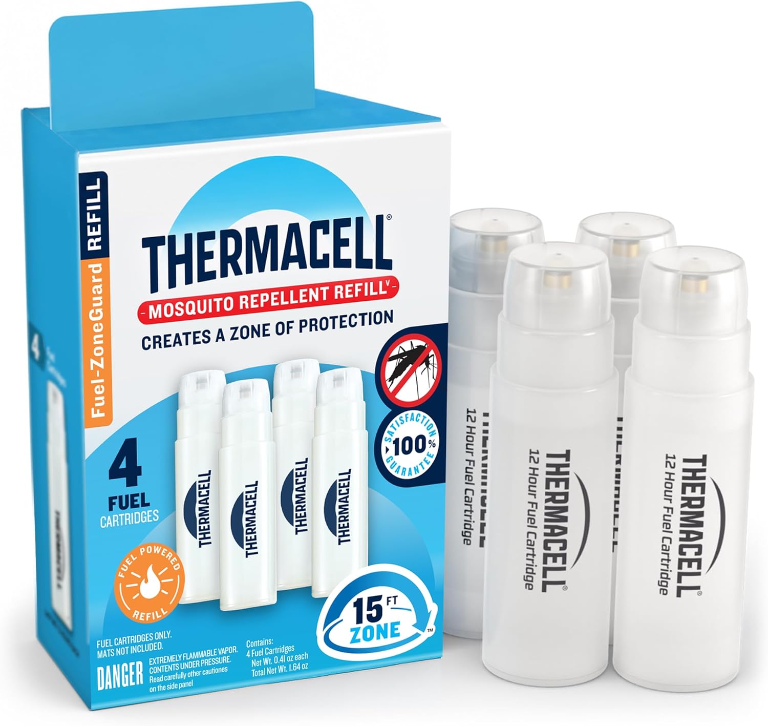 Thermacell Fuel-ZoneGuard Mosquito Repellent Butane Only Refills, 48-Hr