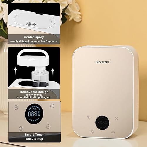 Vista 6 de Difusor de aceite sin agua Difusor de aceite esencial puro con control de aplicación 5.1 fl oz1700 pies cuadrados Cobertura para aromaterapia