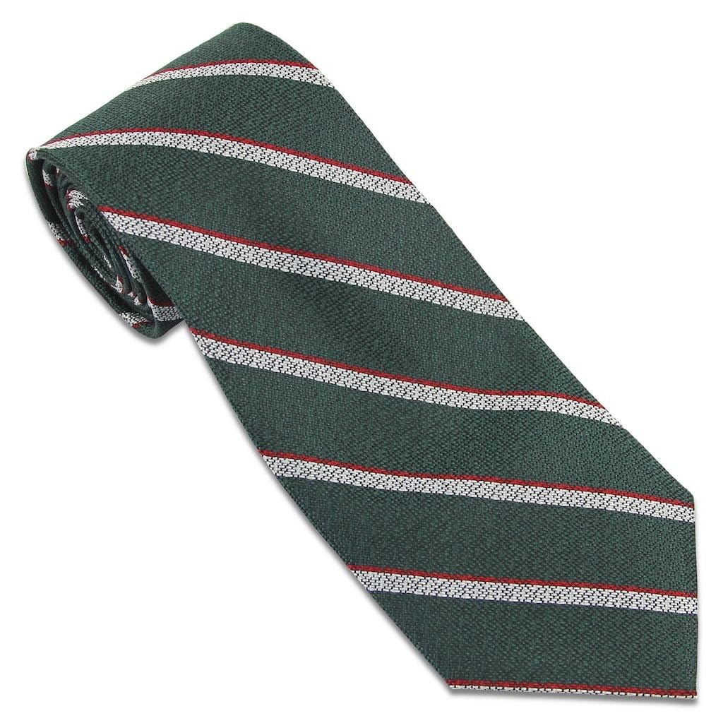 The Regimental Shop Men's Green/Silver/Red The Regital Shop Intelligence Corps Tie (Silk Non Crease)