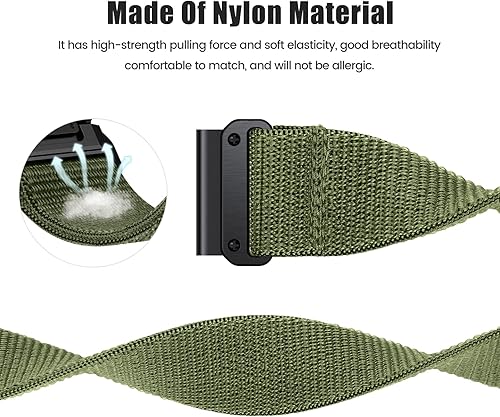 Miniatura 4 de Correa de reloj de nailon compatible con Fenix 88 Pro de 1.77 pulgadas766 pro 55 Plus, bandas de reloj resistentes de 0.866 pulgadas (0.866 in) para