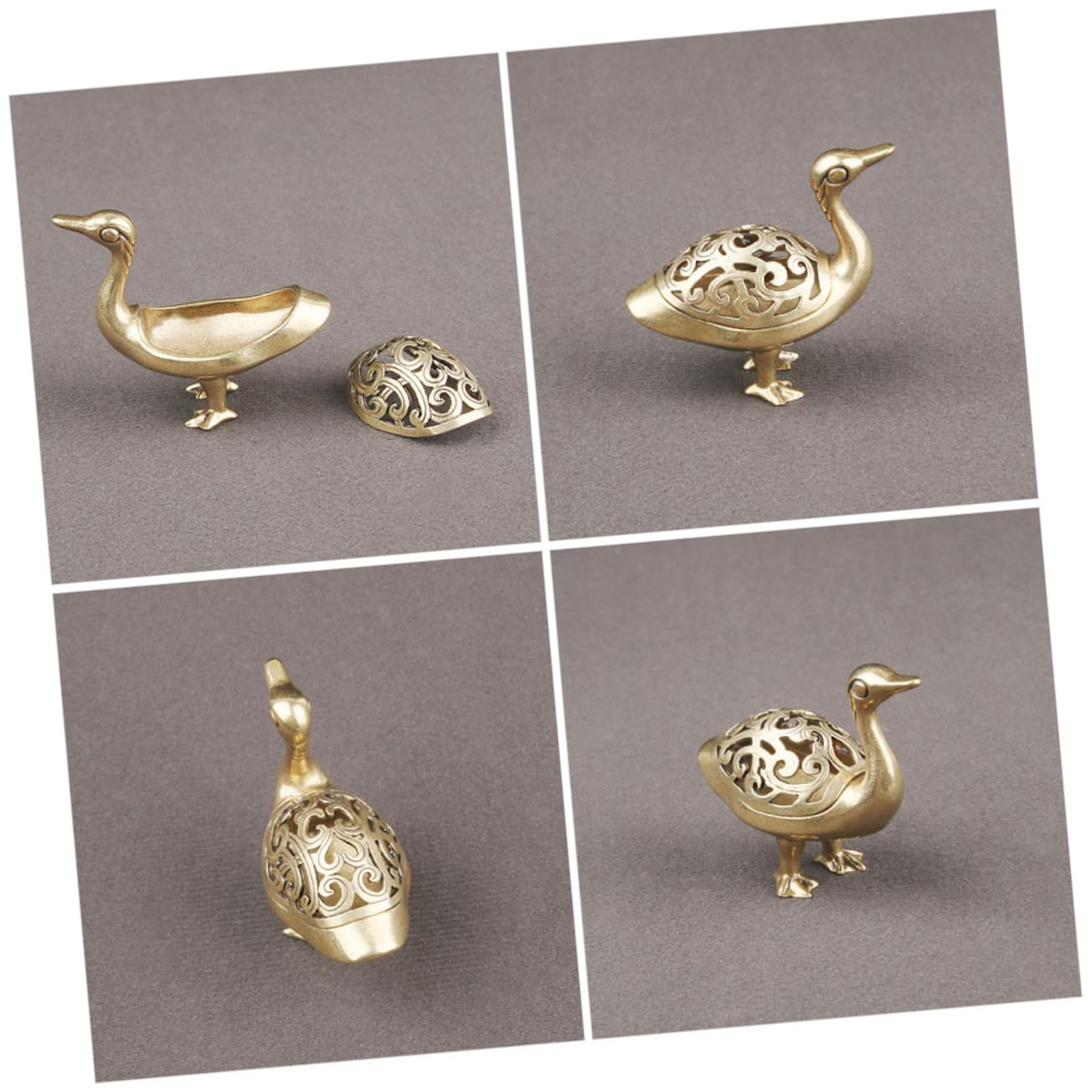 Amazon｜SOESFOUFU 凫形香炉 属製香炉 アンティーク調アロマ