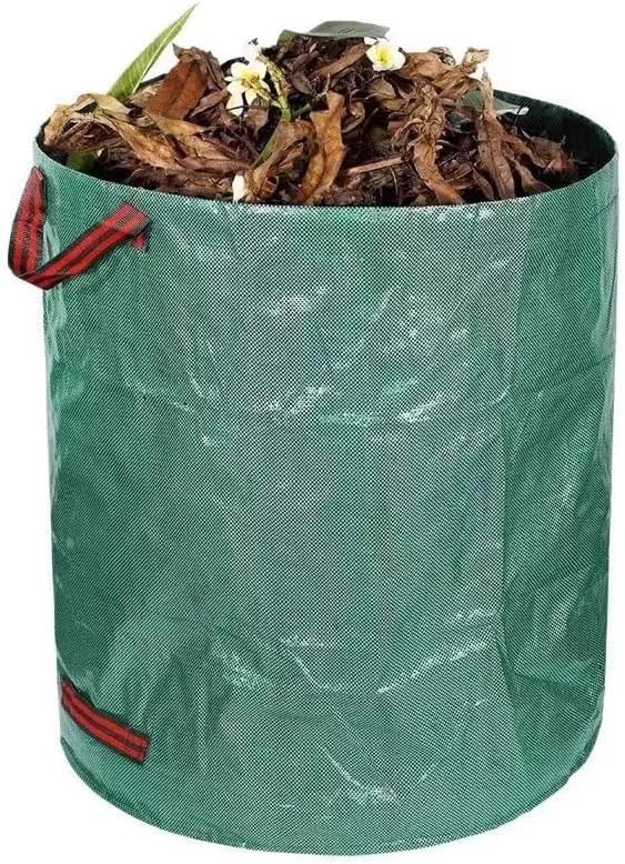 Large Capacity Garden Waste Bag 60L-500L Reusable Waterproof Leaf Sack Storage Collection Container For Garden Yard(A2)
