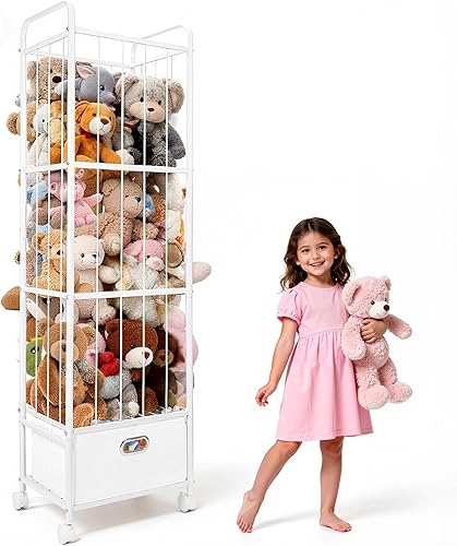 Zoológico de almacenamiento de animales de peluche con ruedas, soporte de peluche de animales de metal organizador de juguetes para niños con banda disponible en Yaxa Costa Rica