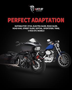 MZS Motorcycle Wide Foot Pegs, 10mm Passenger Rider Male Mount for HD Model