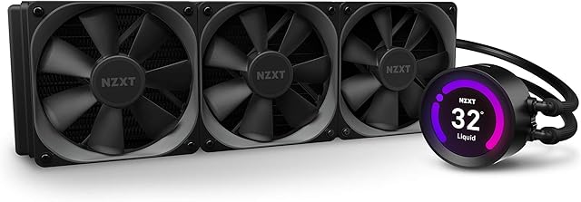 NZXT Kraken Z73 360 mm - RL-KRZ73-01 - AIO RGB CPU Liquid Cooler - Customizable LCD Display - Improved Pump - Powered by CAM V4 - RGB Connector - Aer P 120 mm Radiator Fans (3 Included)