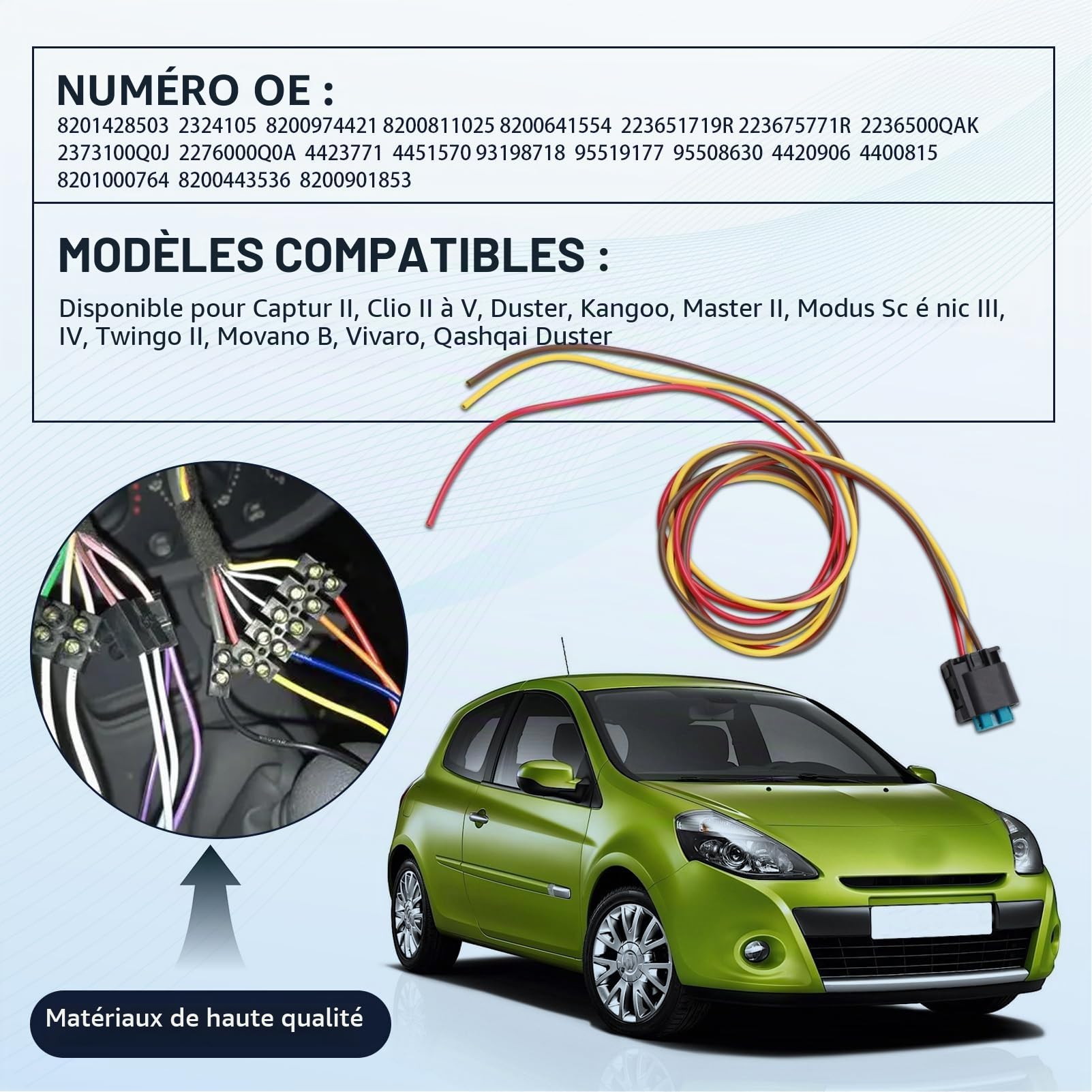 Câblage capteur de pression pour Captur I II Clio II Kangoo Master II Modus Scénic III IV Twingo II Movano B Vivaro Qashqai 8201428503 2324105