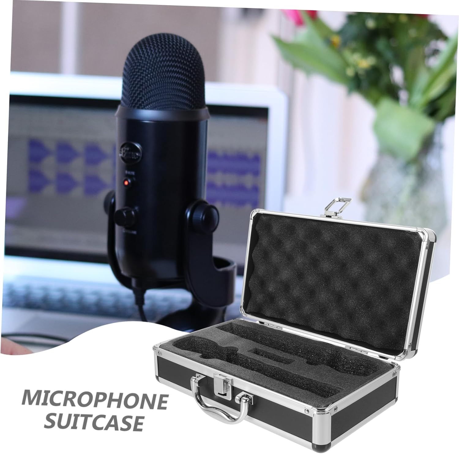 Totority Portable Wireless Microphone Case Wireless Pro Mic Holder Construction