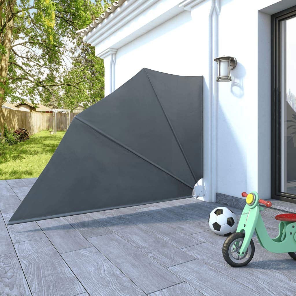 vidaXL Toldo Lateral Plegable de balcón Gris 160x240 cm