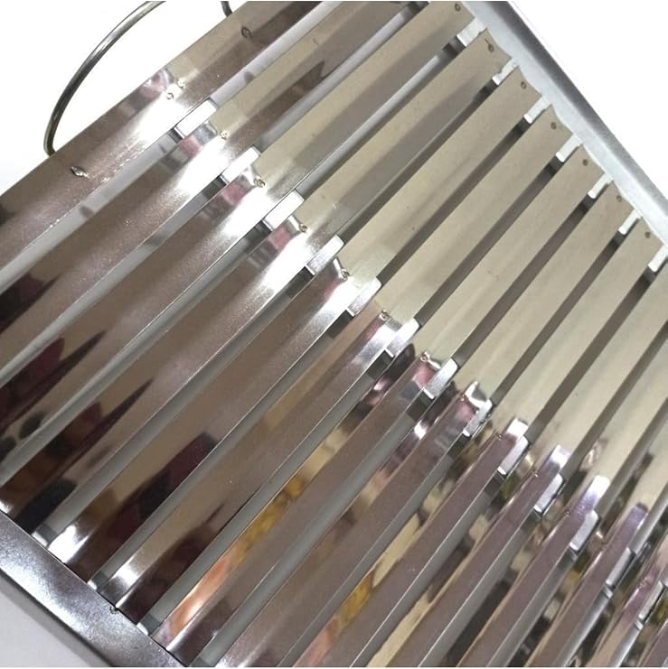 Paslanmaz Çelik Geniş Panelli Oluklu Köfte Izgarası Kömür Izgarası Paneli 55X35Cm Mangal Üst Paneli, ABN2405222351