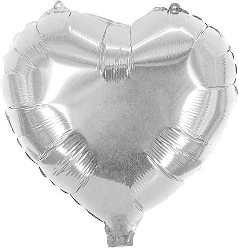 Globo de papel de aluminio de corazón de 177in globo de helio decoración de fiesta fiesta de cumpleaños plata