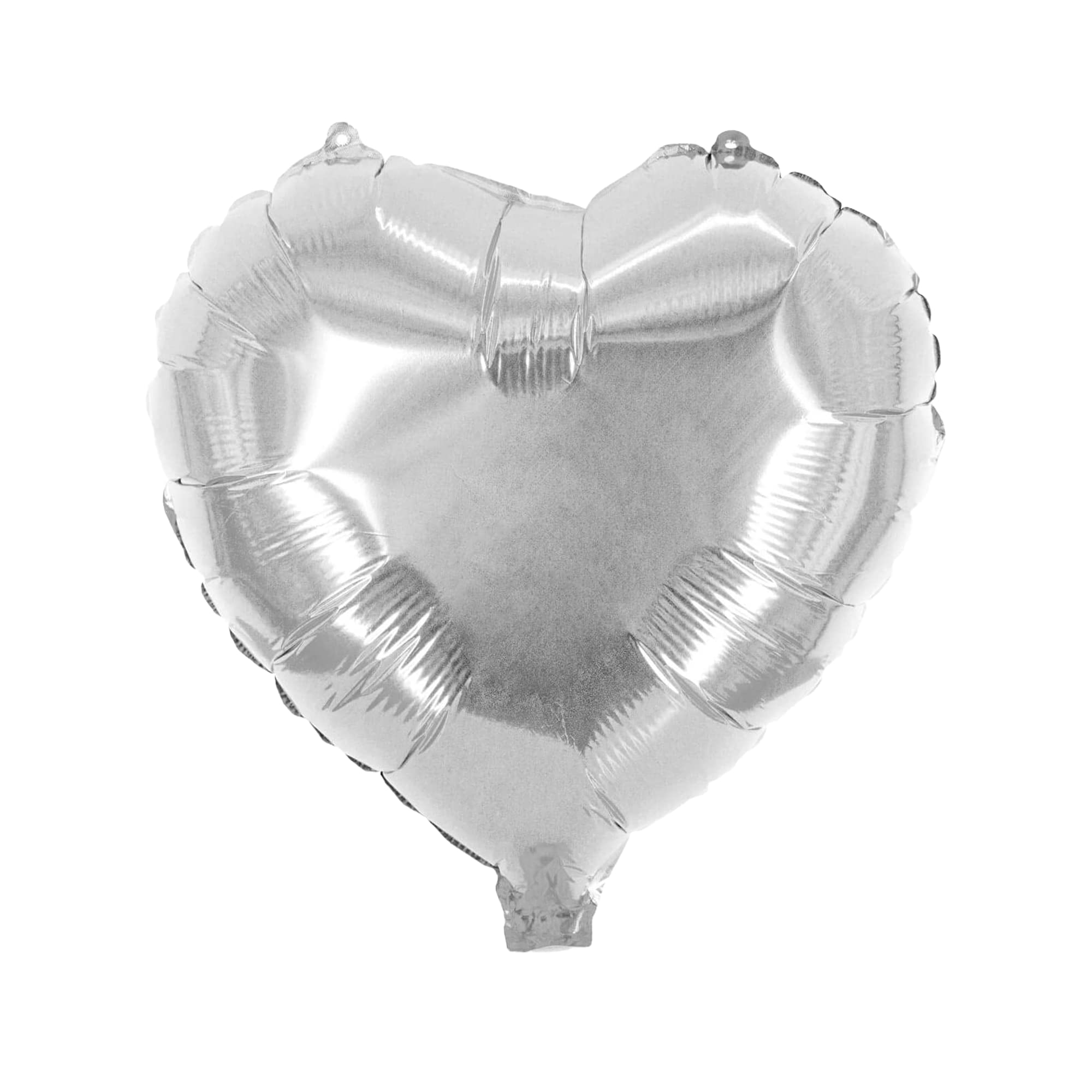 Heart Foil Balloon 17.7 inch, Helium Balloon, Party Decoration, Birthday Party (Silver)