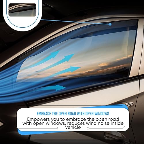 Miniatura 3 de Deflectores para Ma-zda CX-3 CX3 2016 2017 2018 2019 Protectores de lluvia para ventana lateral, deflectores de viento, viseras de ventana para