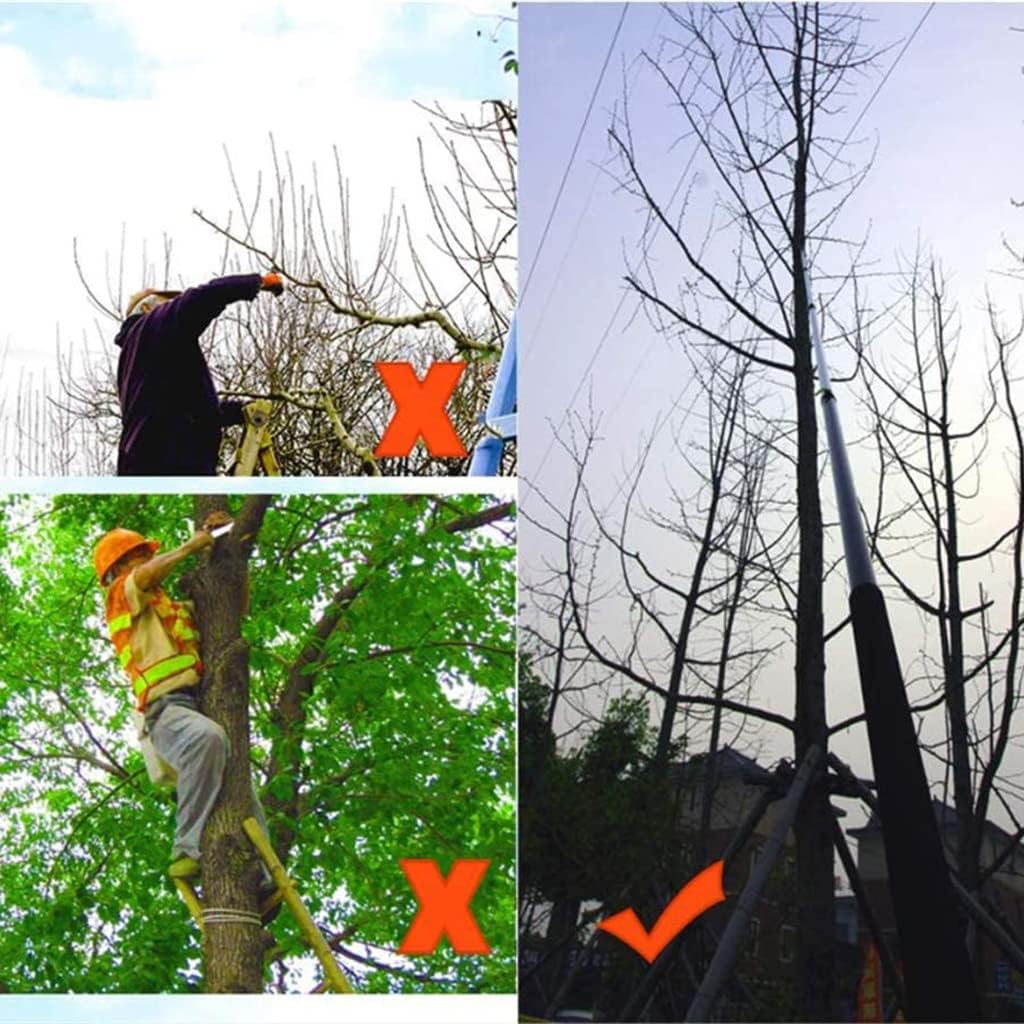 Telescopic Pole Saw Long Reach Pruning Saws 7.2m/24ft, Extendable Gardening Tool Tree Pruner Saw for Pruning and Trimming Branches Leaves