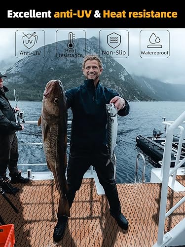 Miniatura 4 de FOCEAN - Alfombrilla de espuma de etilvinilacetato, antideslizante, autoadhesiva, para lancha motora, kayak, tabla de surf, jardín, piscinas, 75 x