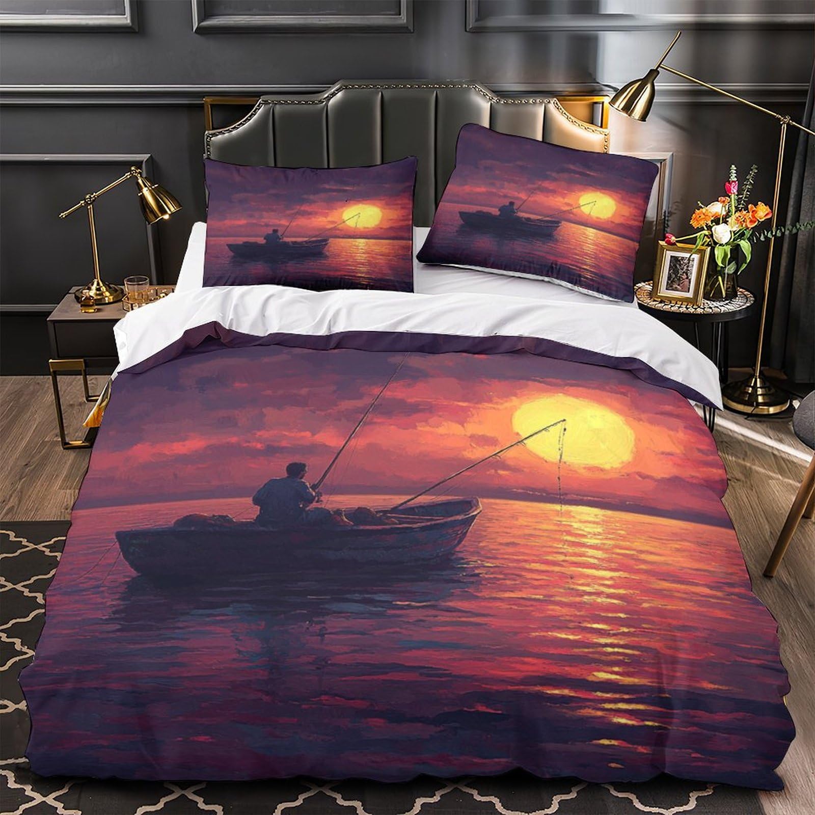 Housse de couette 3D anti-tache en microfibres pour lit propre