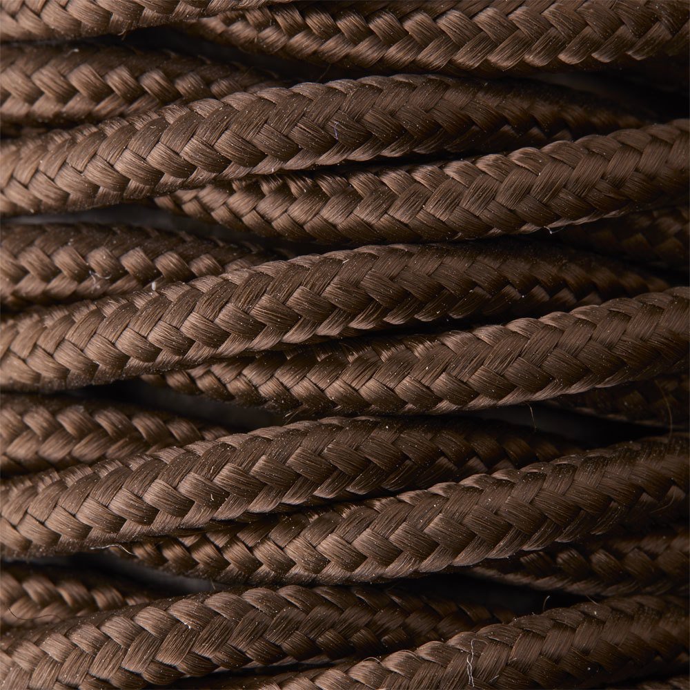 10 Meter Vintage-Stoffkabel, 3-adrig Geflochten – Burgunder, 0,75 Mm², Für Beleuchtung & Deko