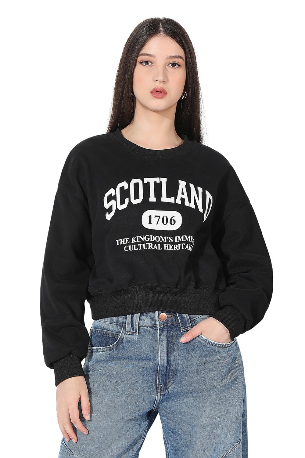 Women's Typography Black Top -CHN-6018_Black-image-9