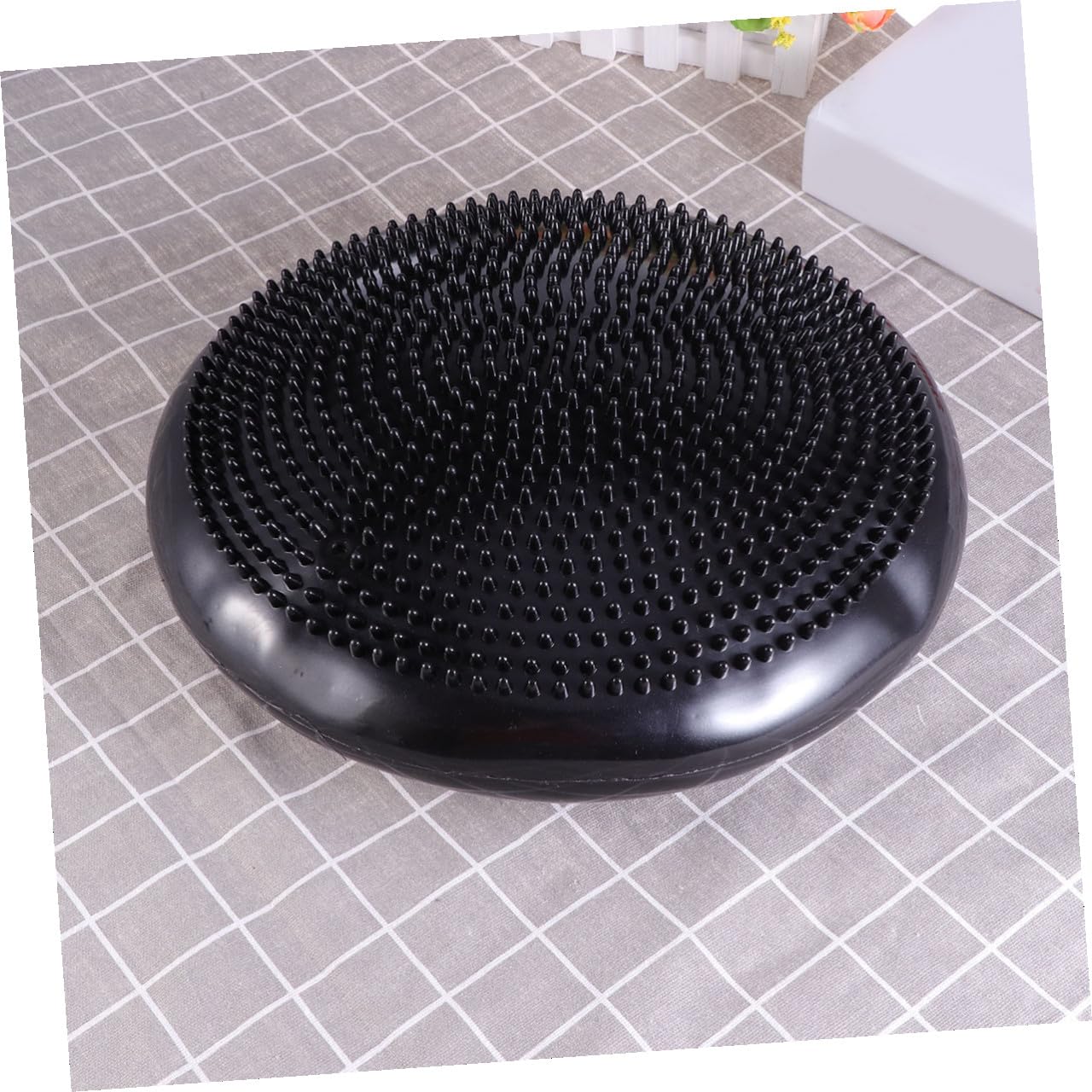 Cuscino Balance Gonfiabile in PVC Nero per Ragazzo Ragazza Seduta | Cuscino Propriocettivo, con Pompa Manuale, Superficie Instabile per Allenare Core e Migliorare l'Equilibrio