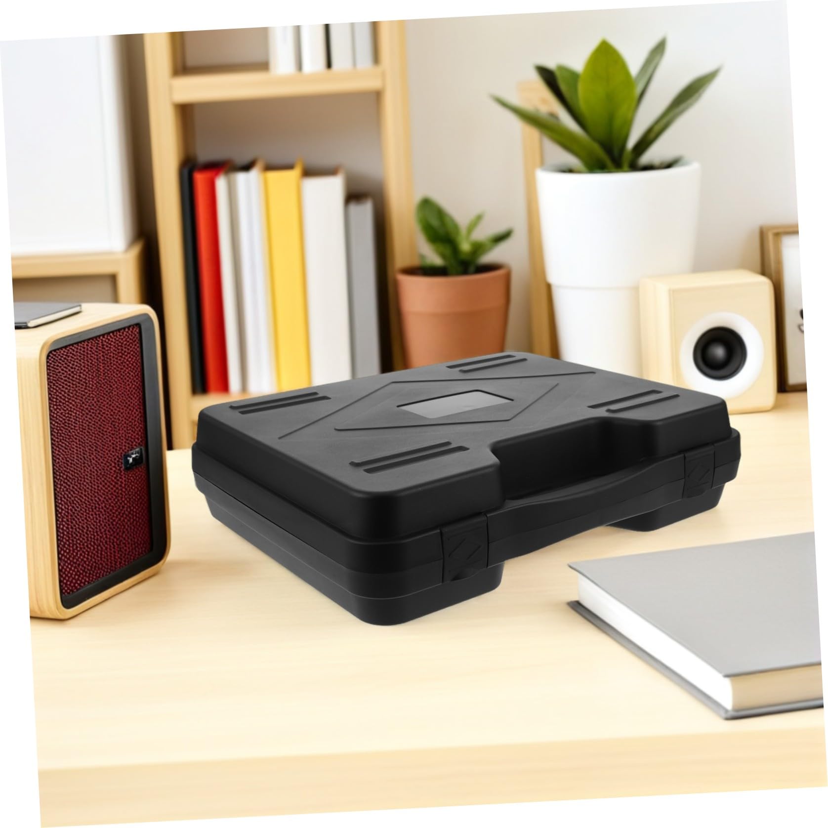 minkissy Estuche Rígido para Micrófono Grande, Caja Protectora y Resistente a Golpes, con Espuma Acolchada para Almacenamiento Seguro, Asa Portátil para Transmisiones en Directo y Viajes