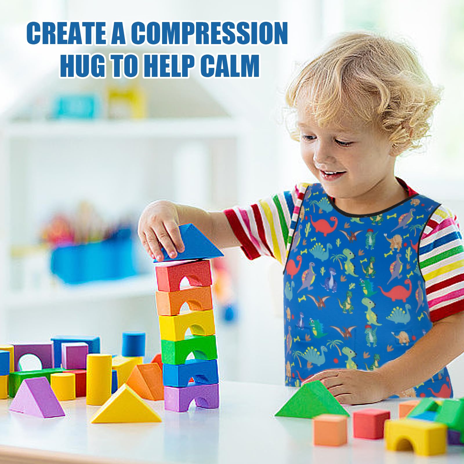Gilet Ponderato Regolabile Per Bambini Con ADHD E Autismo - Indumento Sensoriale Con Pesi Integrati - Strumento Psicomotricità - 3