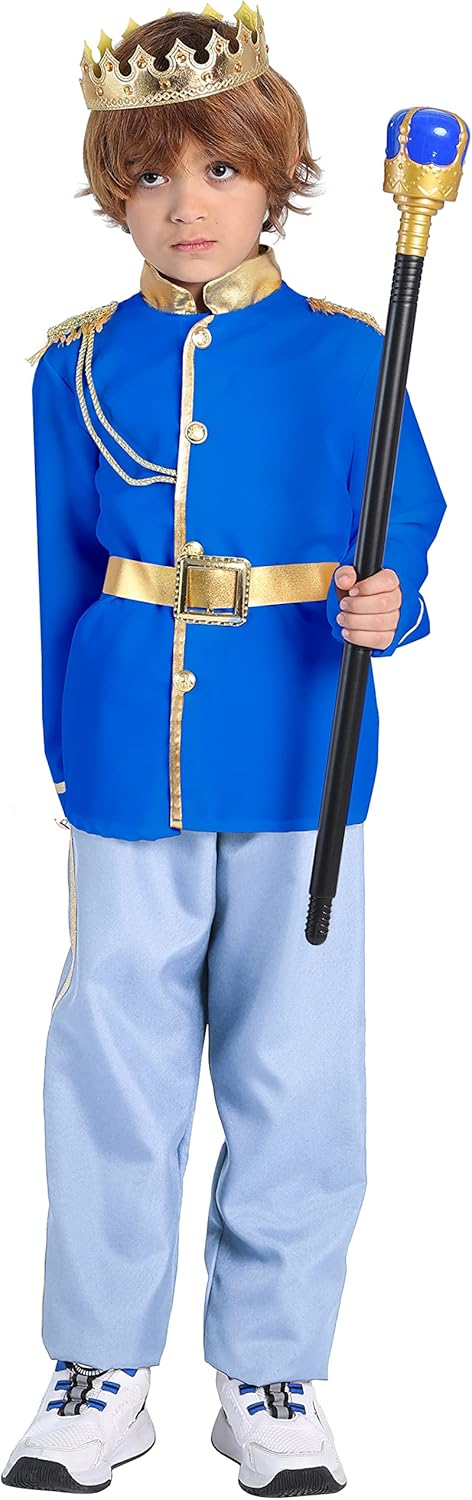 Prince Charming Costume for Kids Boys Royal Prince King Outfit Party Cosplay 4-13 Years - Image 2