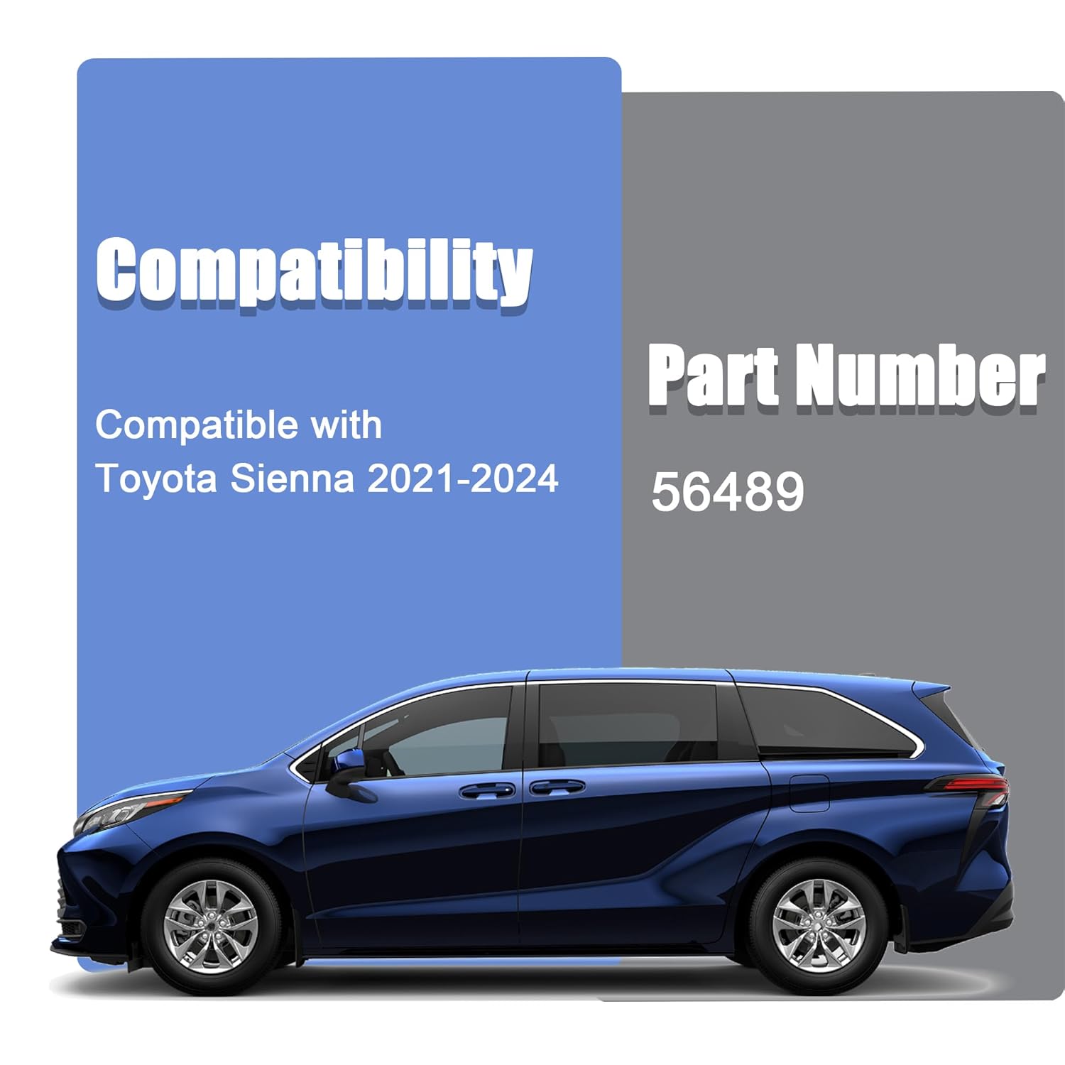 56489 4 Pin Trailer Wiring Harness Flat Output Compatible with Toyota Sienna 2021-2024, 4 Way Connector Towing Hitch Trailer Wire