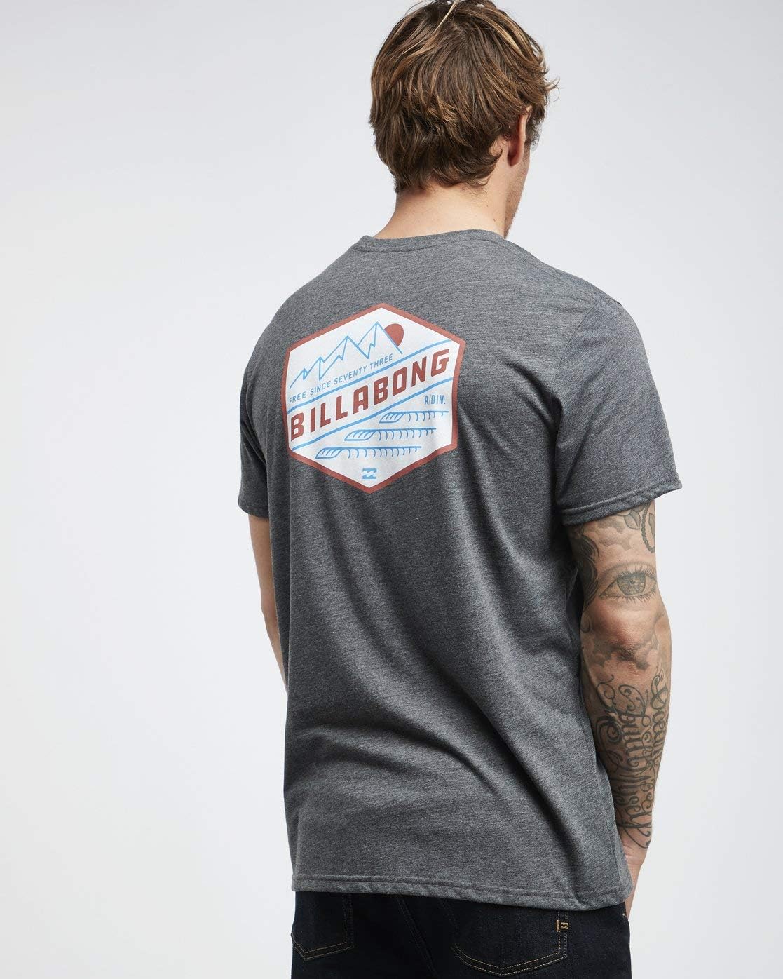 Billabong Ridge Short Sleeve T-Shirt in Dark Grey Heath