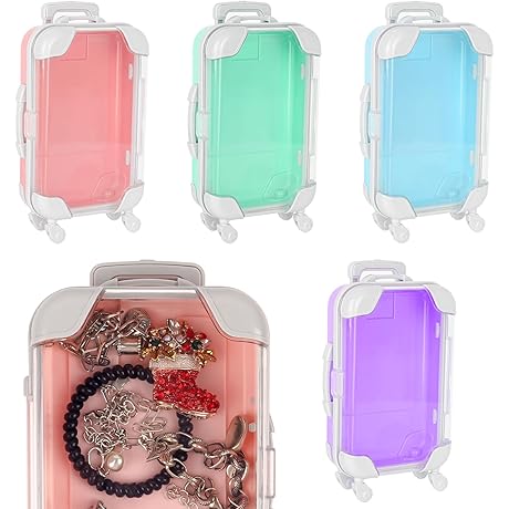 Shimmering Mini Suitcase Set Playing Dress Up with Accessories