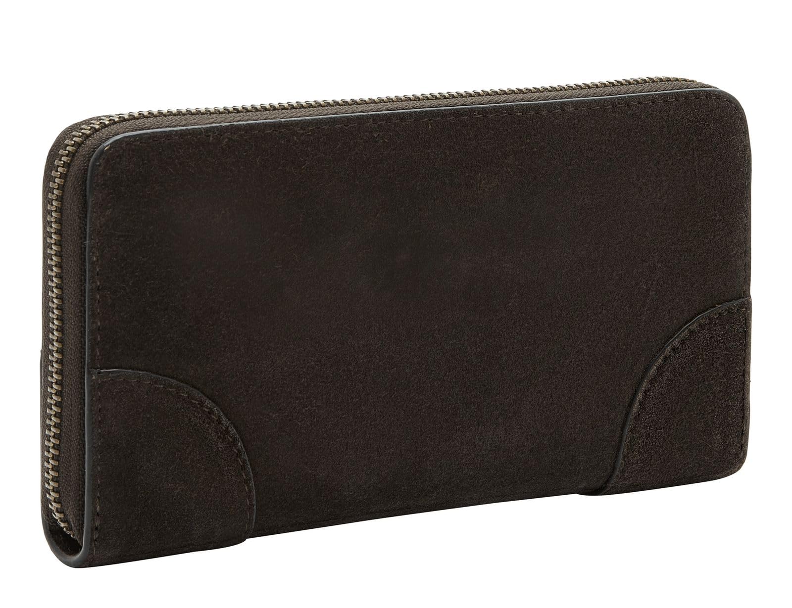 LIEBESKIND Berlin Audre Suede Sally Geldbörse, Dark Chocolate, Large (HxBxT 9.4cm x18.8cm x2.0cm)