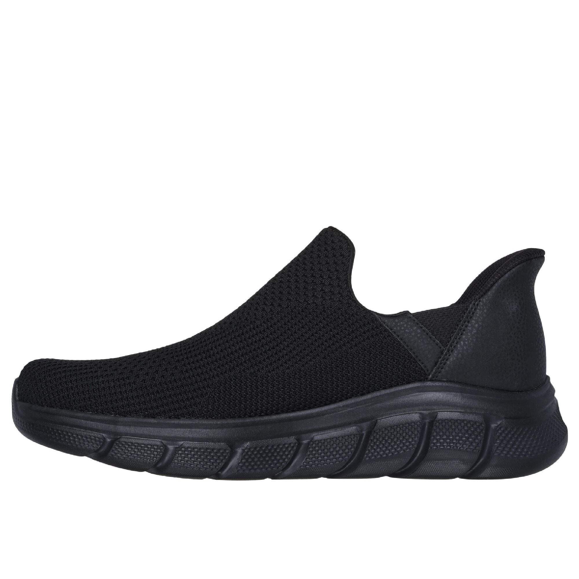 Skechers Men's Hands-Free Slip-ins BOBS B Flex Resilient Edge Sneaker, Black Textile, 6 UK