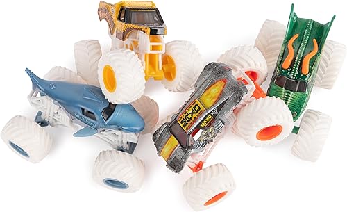 Miniatura 6 de Monster Jam - Paquete de 4 vehículos oficiales de Monster Trucks originales 164-4 para coleccionar escala 164 - Juguete para niños mayores de 3 años