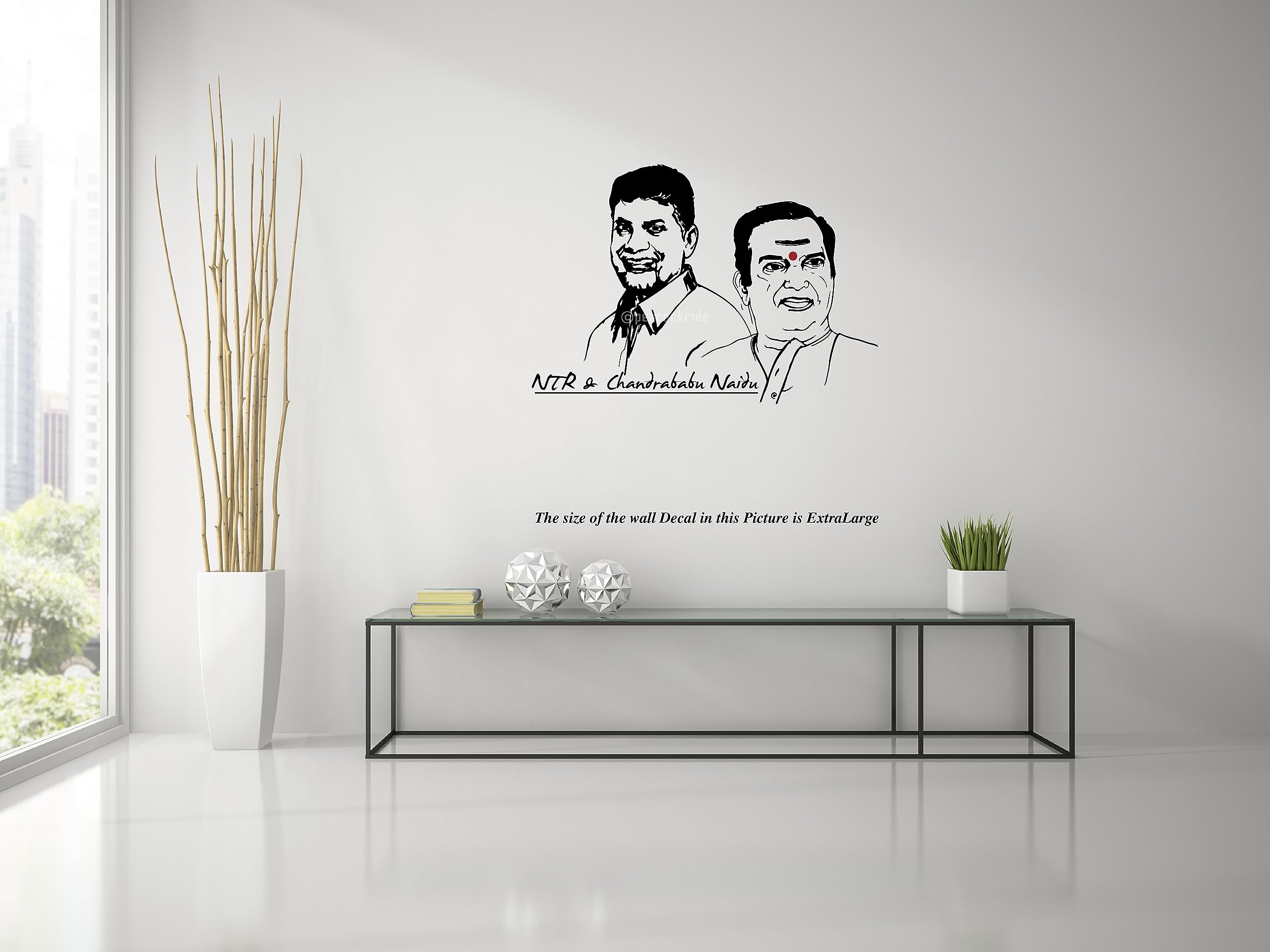 PEACOCKRIDE Chandrababu Naidu NT Rama Rao I NTR I Telugu Desam Party I TDP I Wall Decal Extra Large Black (PVC Vinyl) (B0CF5HPGLD) Amazon Price History, Amazon Price Tracker