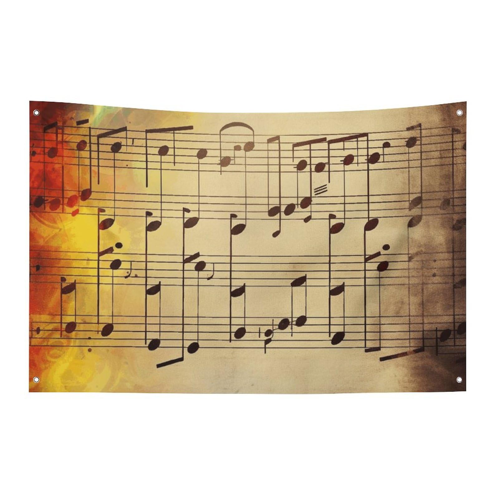 Drapeau de jardin saisonnier vintage de qualité premium imprimé partition