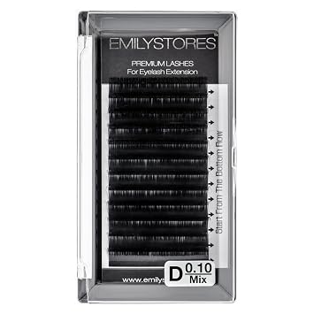 Eyelash Extensions 0.10mm Thickness D Curl Length 8-14mm Volume Individual eyelashes Natural-Looking Mixed Size For Lash Extension 0.10,D,Mixed 8-14mm