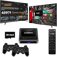 Vista 1 de Retro Game & TV Super Console,with 40,000+ Games, Compatible with 40+ emulators, Game Emuelec 4.5/TV Android 9.0 Dual System, Supports 1080P,BT5.0