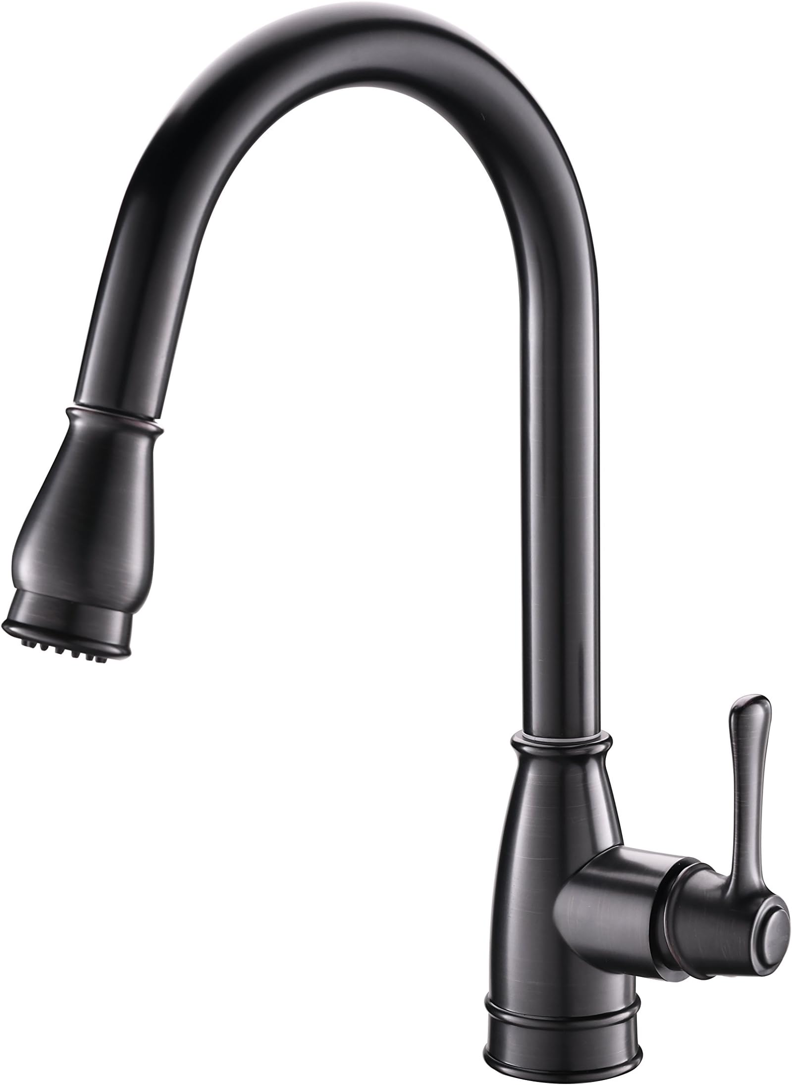 GICEEPO One-Handle High Arc Pulldown Kitchen Faucet, ORB Single Handle Pull Out Sprayer Modern Sink Mixer Faucet