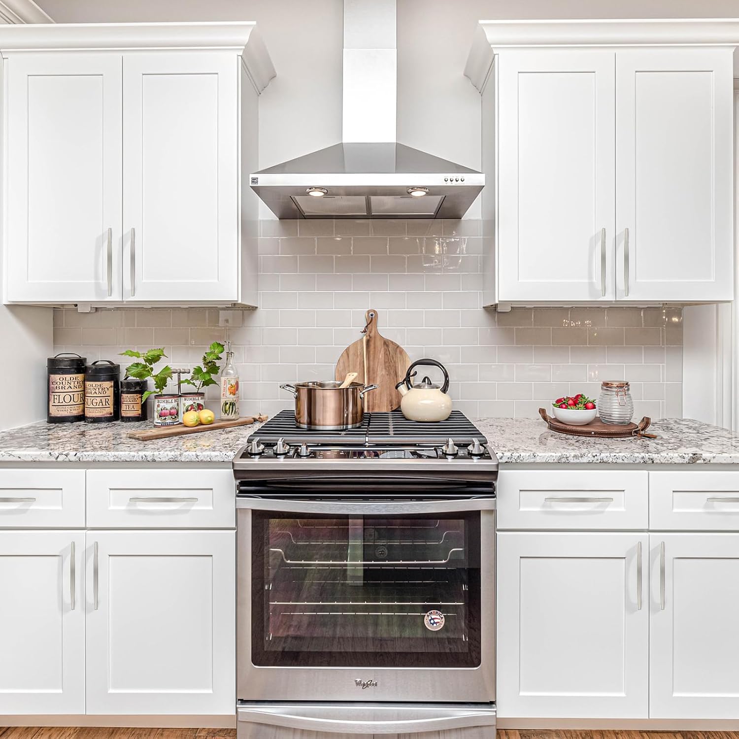 9BUILD 10 Pack Brushed Satin Nickel Cabinet Pulls 5 Inch Kitchen Cabinet Handles Cabinet Hardware Kitchen Handles for Cabinets Cupboard Handles Nickel Dresser Pulls Drawer Handle