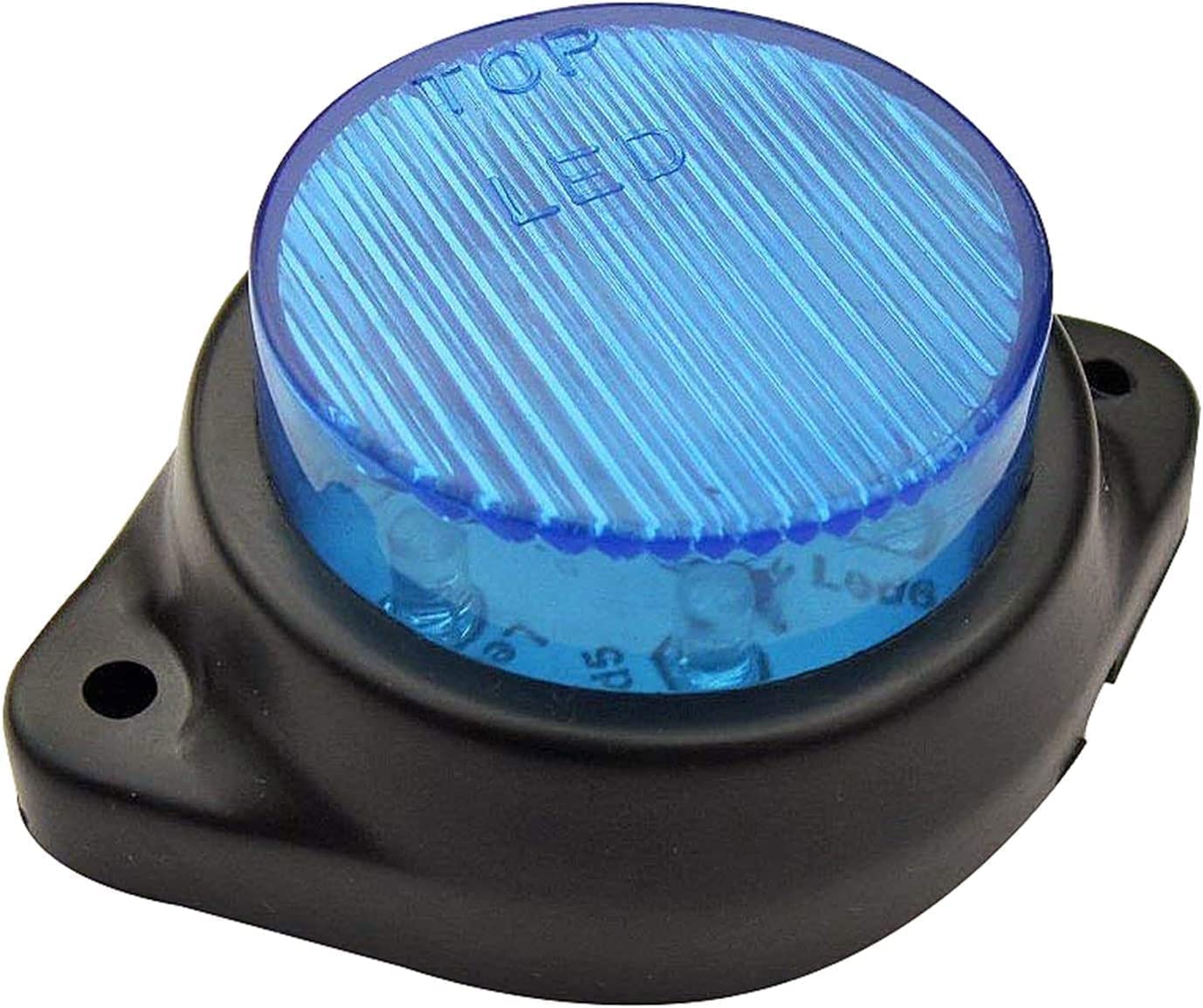 APSMOTIV Combination Outline Marker Side Indicator Flasher Decoration Light Rear Lamp Set 12 Volts for Trucks Trailers Bus Caravan Tractor and Universal Commercial Applications, Color Blue 4 Pieces - Image 6 thumbnail