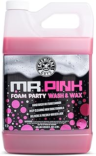 Chemical Guys Mr. Pink Foam Party Wash & Wax – 128 oz Tangerine Scent High Foaming Car Wash Soap for Foam Cannons and Buckets – Safe on Paint, Clear Coat, Cars, Trucks, SUVs, and RVs