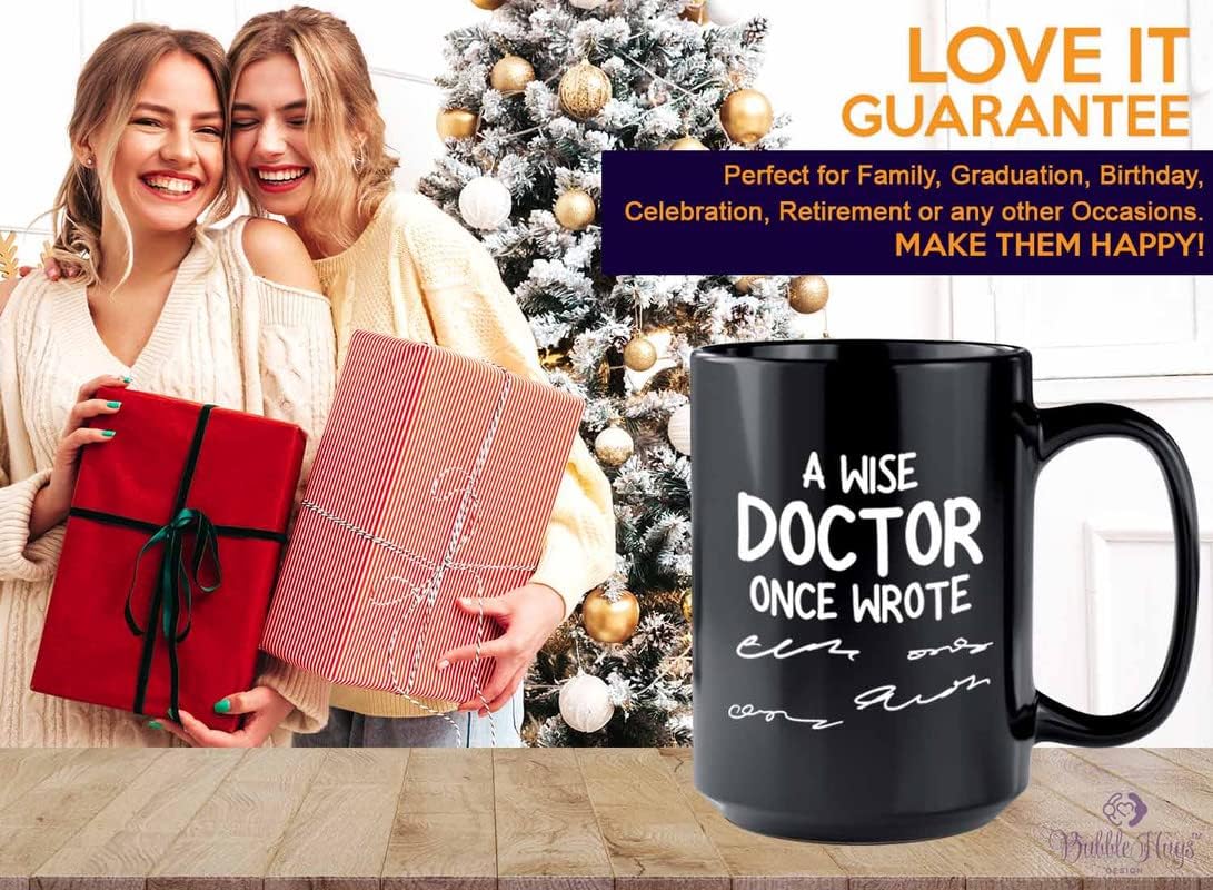 Pharmacist Coffee Mug 15oz Black - Wise Doctor A - Nurse Doctor Chemist Pharmacy Technician Patient Practicioner Laboratory Research Technologist