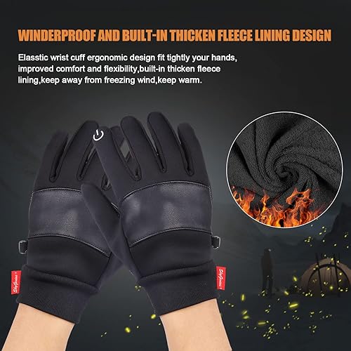 Miniatura 2 de Guantes de invierno SkyGenius, guantes de ciclismo, motociclismo, resistentes al viento, guantes delgados para actividades al aire libre