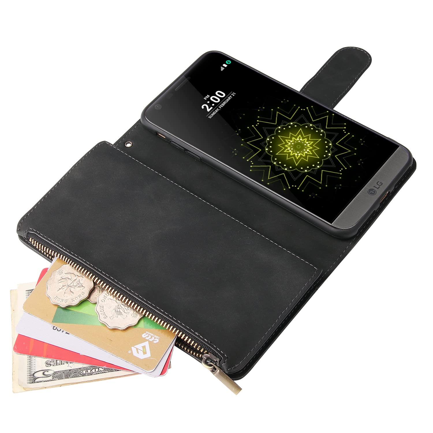 Asuwish Compatibile con LG K92 5G Custodia a portafoglio in