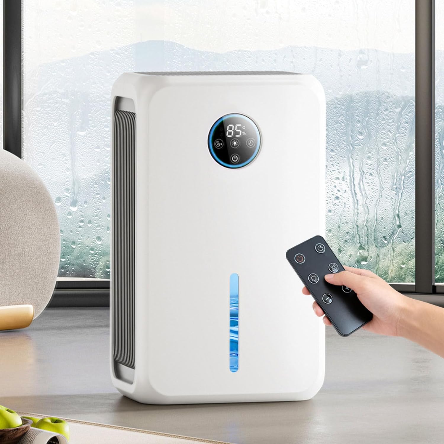 Compact Dehumidifier for Home - 2.2L Tank, Quiet Operation, RGB Lighting, Ideal for Bathroom, Bedroom, Closet & RV, 0-12h Timer, Sleep Mode & Auto Shut Off