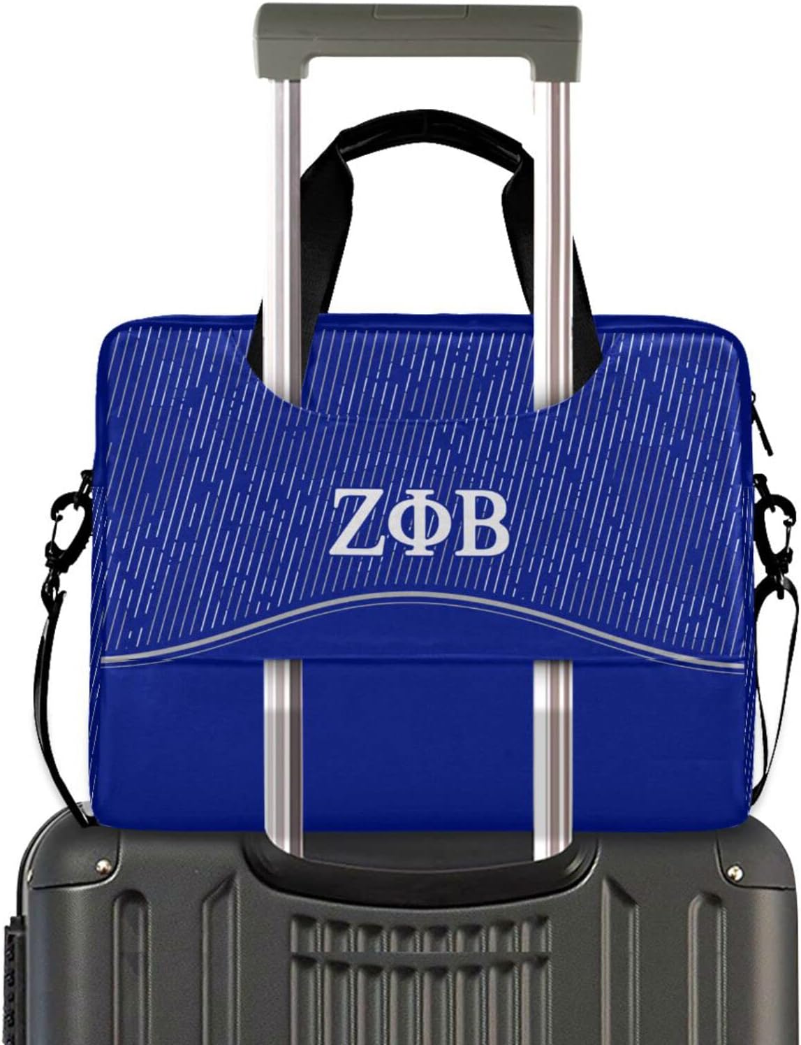 BBGreek Zeta Phi Beta Sorority Paraphernalia - Official Vendor - Laptop or Tablet Case - Finer Striped - Business Laptop Bag - Official Vendor