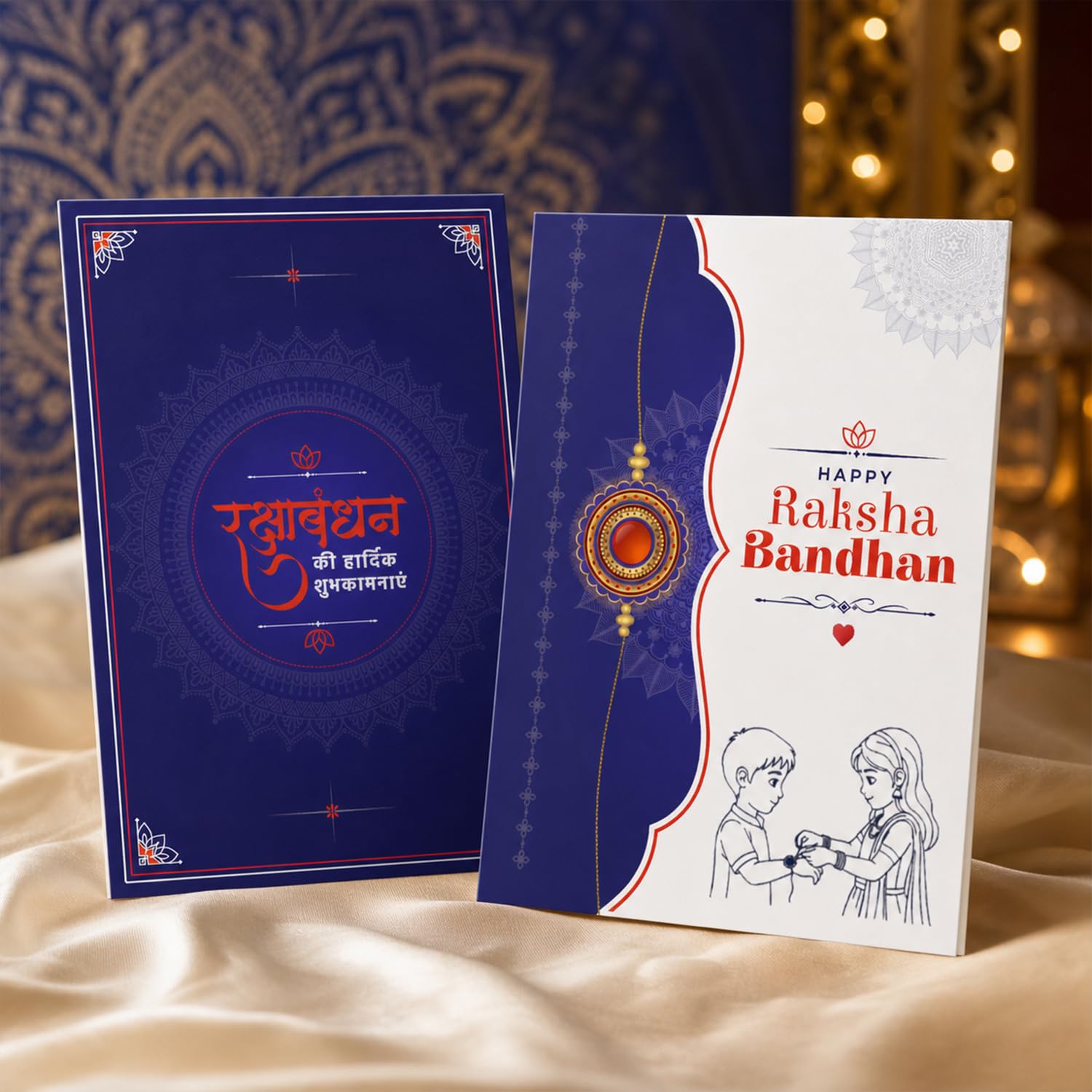 DeoDap Rakhi with Chocolate for Brother – Floral Design Rakhi with Butter Scotch Chocolate 32 Gm, Tilak Set, Silver Color Pooja Coin, Greeting Card – Raksha Bandhan Combo for Bhai 4