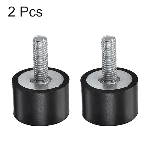 Miniatura 3 de uxcell Soportes de goma M8, 4 unidades de rosca macho aislador de vibraciones amortiguador, para motor de garaje, compresor de aire, bobinas de