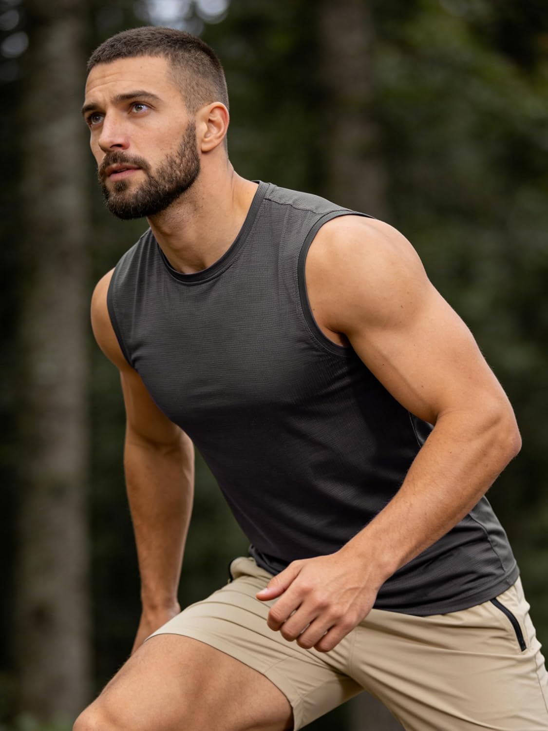 Men's 5 Pack Mesh Active Athletic Tank Tops, Quick Dry Moisture Wicking Performance Gym Shirts image 4