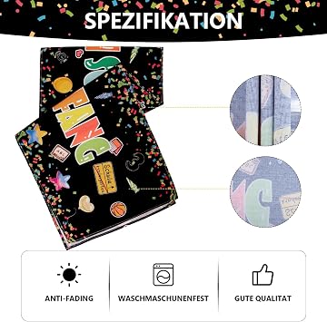 Aitsite Table Runner First Day of School Decoration 180 x 40 cm Black