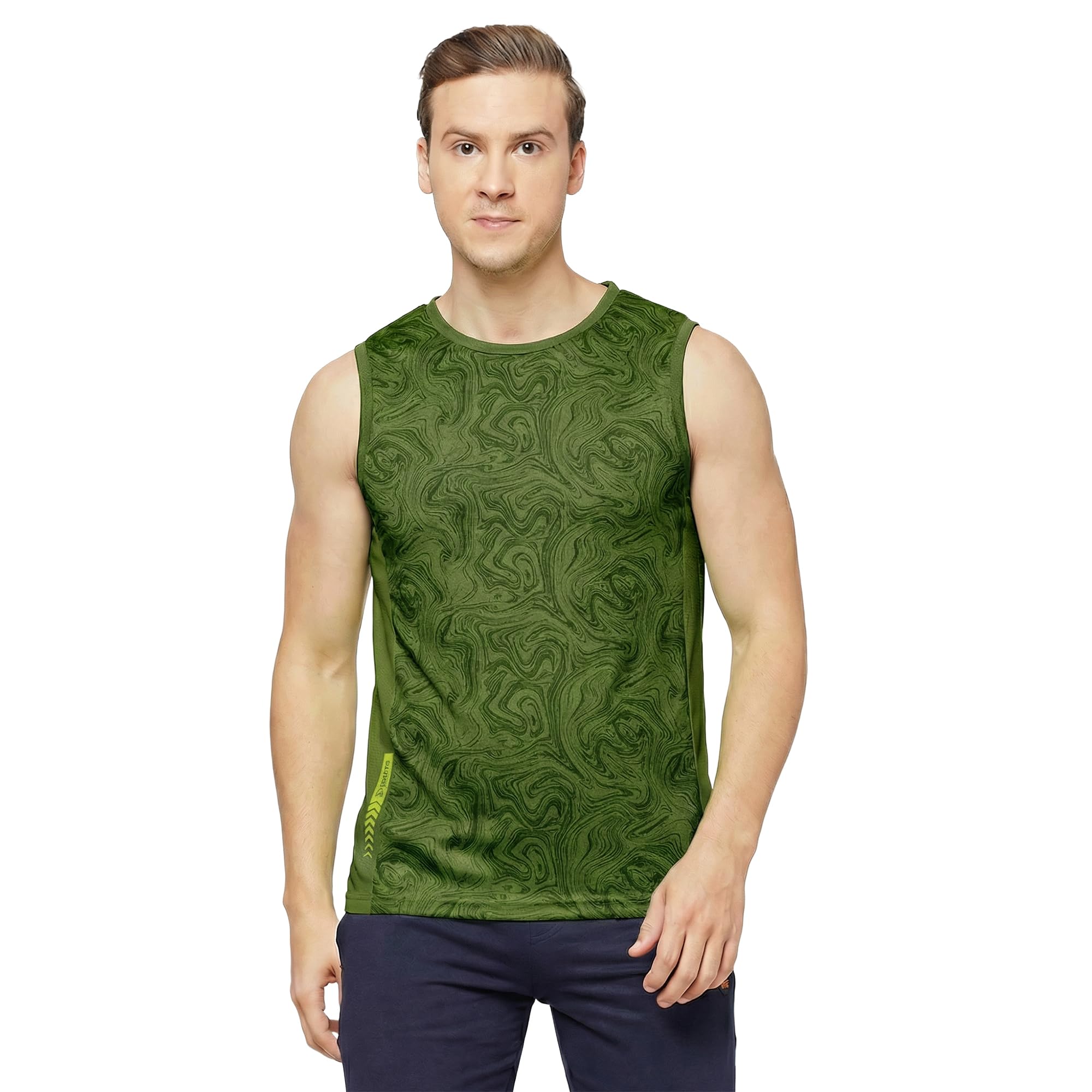 sporto Men's InstaCool self Design Side mesh Muscle Vest Anti Odour and Moisture Wicking-picture-27