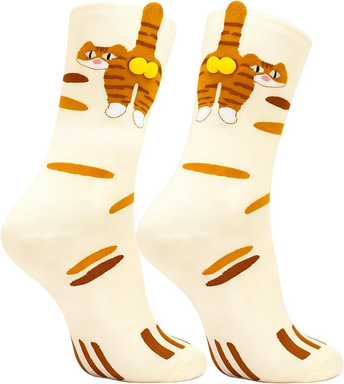 Calcetines Divertidos de Gato para Mujer miniatura 6